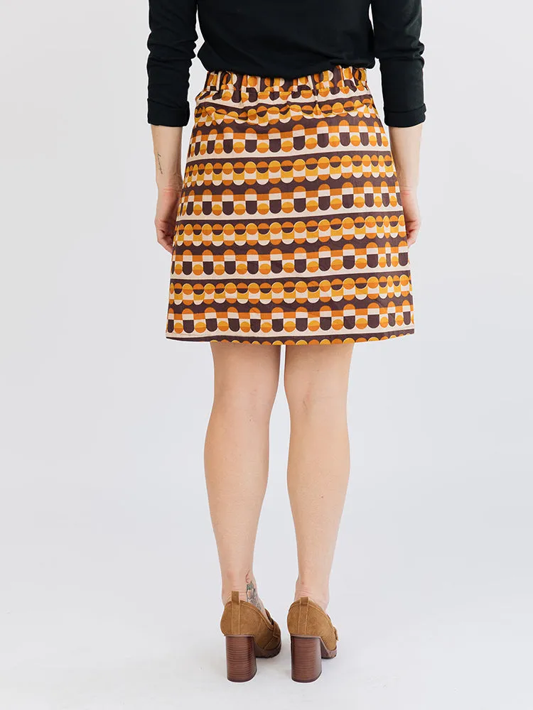 Val Mini Skirt - Circle Stripe Desert sold by Mata Traders product image thumbnail 3