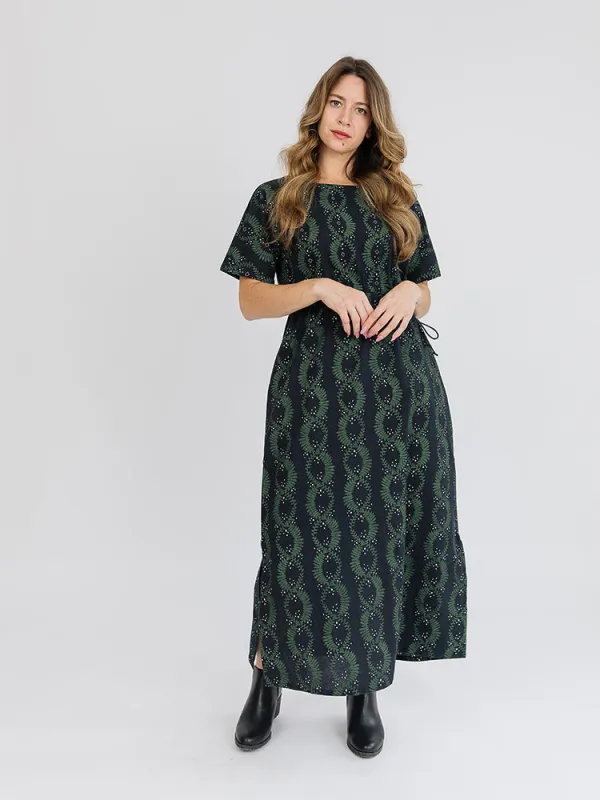 Aimee Maxi Dress - Vine Twist Forest sold by Mata Traders