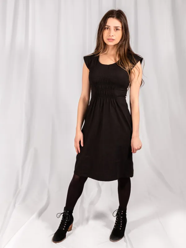 Artsy Traveler Dress - Black Denim sold by Mata Traders