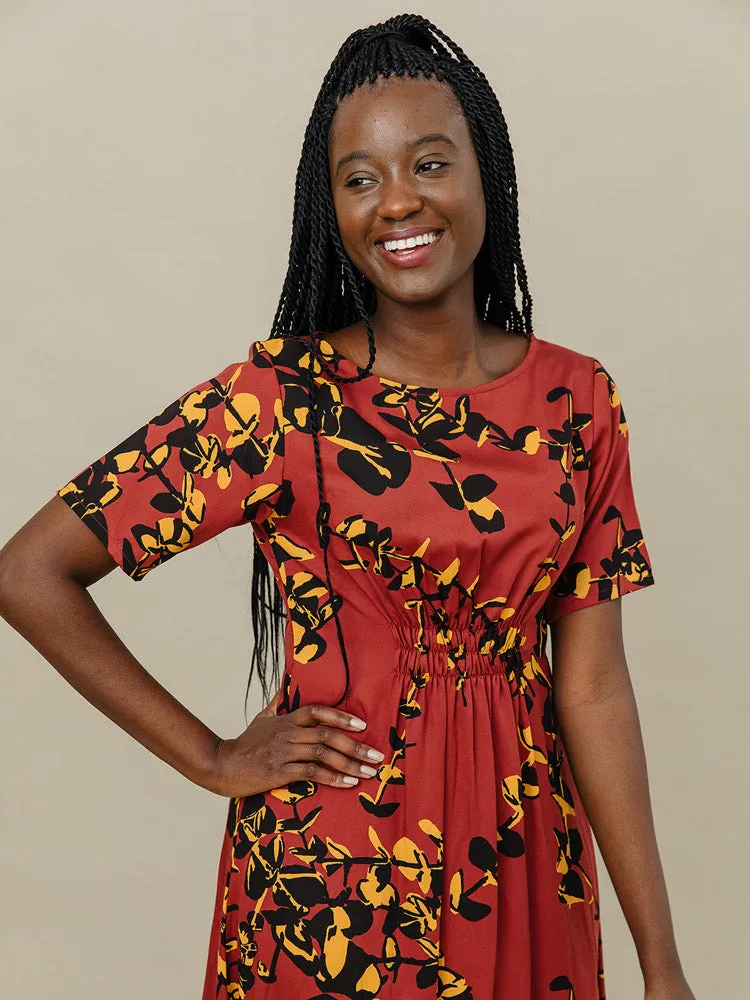 Artsy Traveler Midi Dress - Eucalyptus Spice sold by Mata Traders product image thumbnail 2