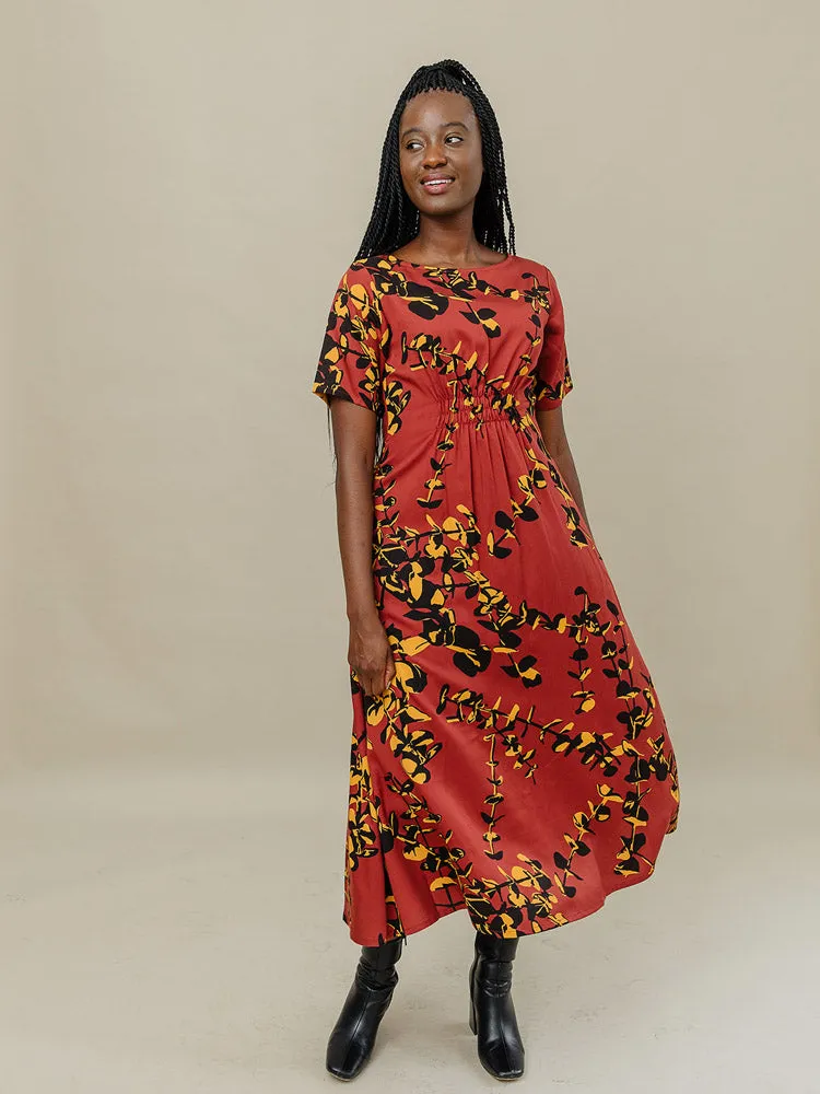 Artsy Traveler Midi Dress - Eucalyptus Spice sold by Mata Traders product image thumbnail 3