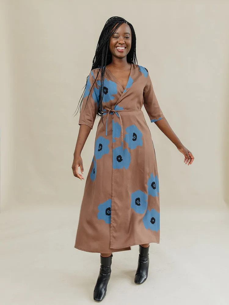 Aditi Wrap Dress - Dark Oak sold by Mata Traders product image thumbnail 2