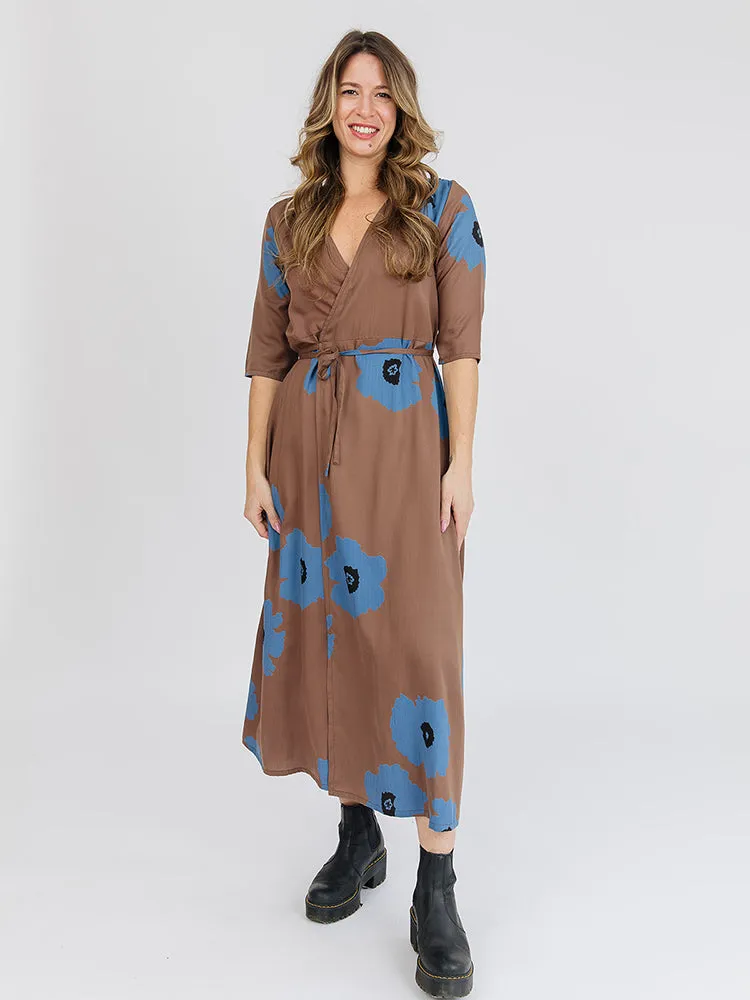 Aditi Wrap Dress - Dark Oak sold by Mata Traders product image thumbnail 4