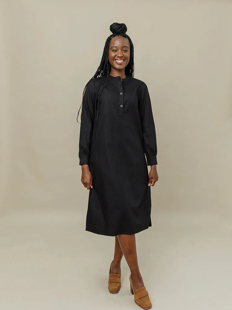 Ranji Midi Dress - Black Denim sold by Mata Traders product image thumbnail 2