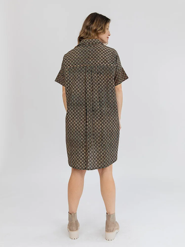 Chennai Mini Dress - Blue Check sold by Mata Traders product image thumbnail 3