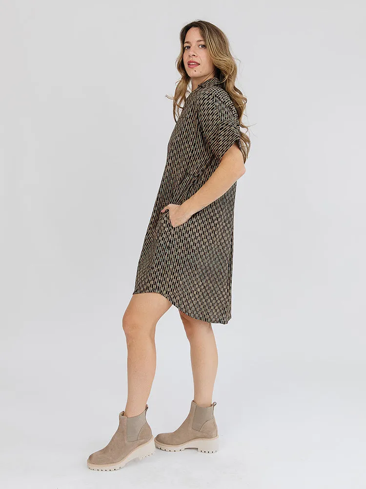 Chennai Mini Dress - Blue Check sold by Mata Traders