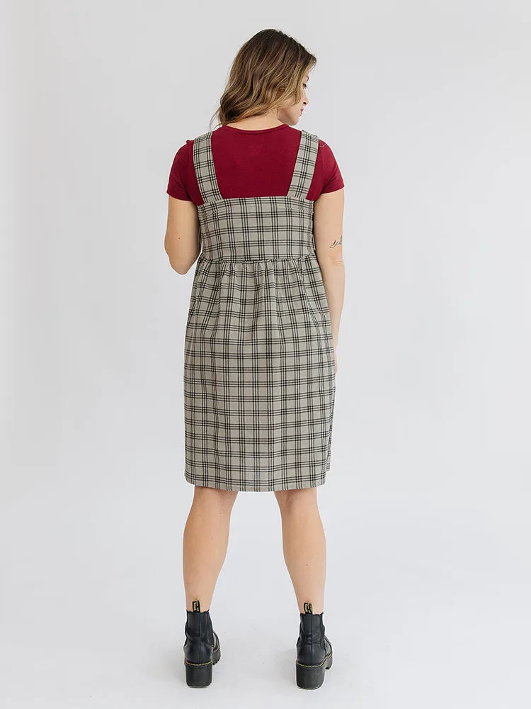 Billie Jumper Dress - Cement Plaid sold by Mata Traders product image thumbnail 3