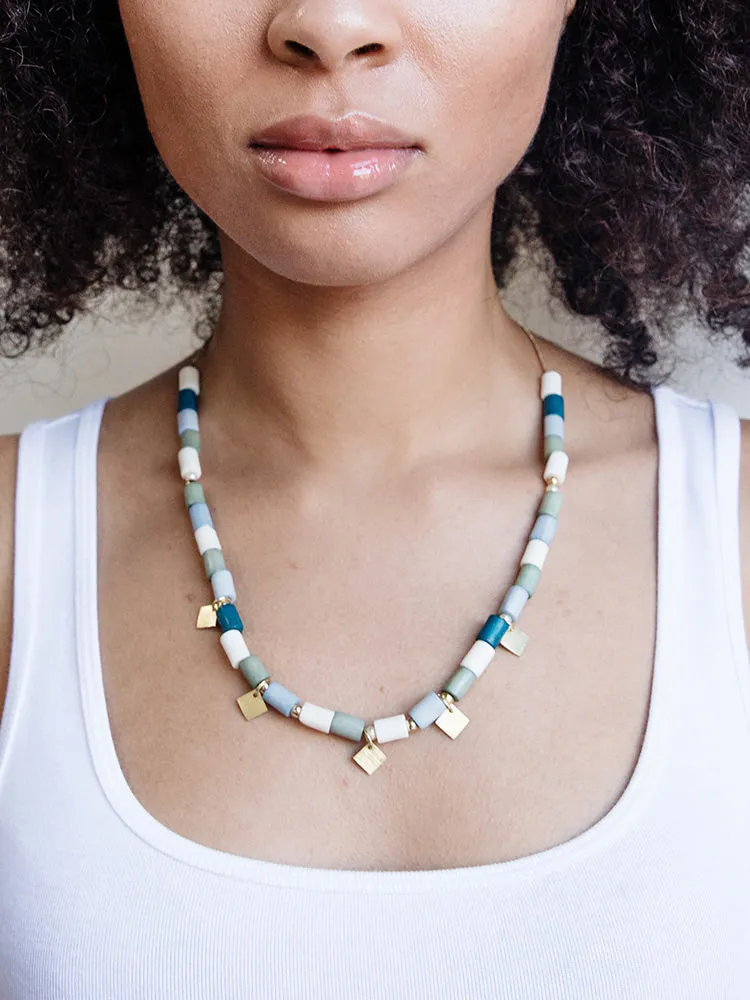 Emily Necklace - Blue sold by Mata Traders