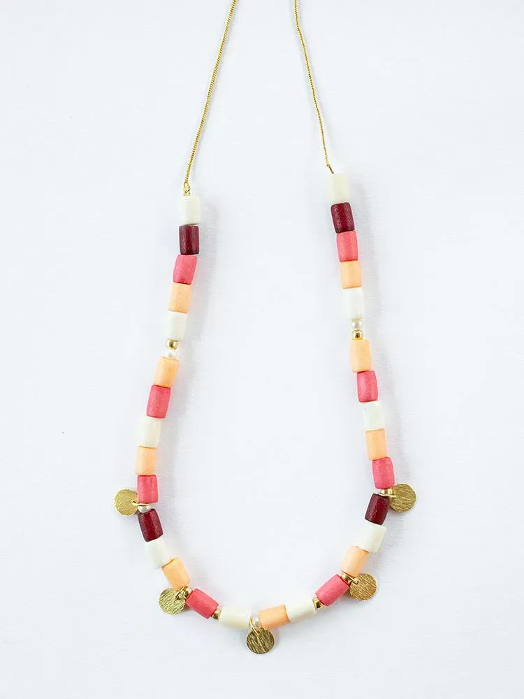 Emily Necklace - Coral sold by Mata Traders