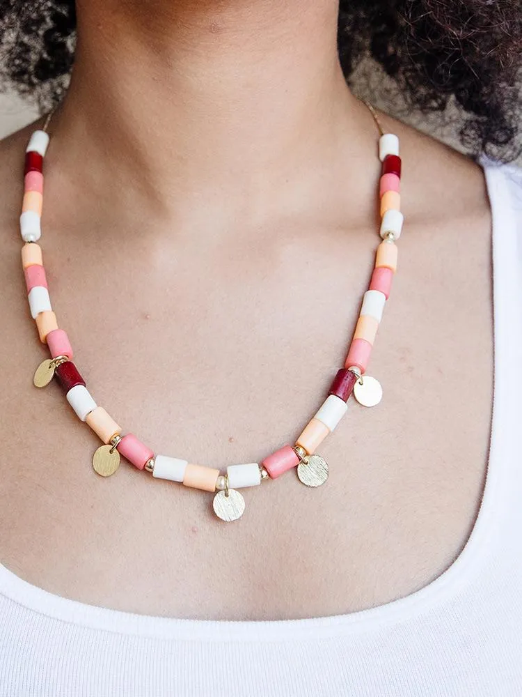 Emily Necklace - Coral sold by Mata Traders product image thumbnail 2