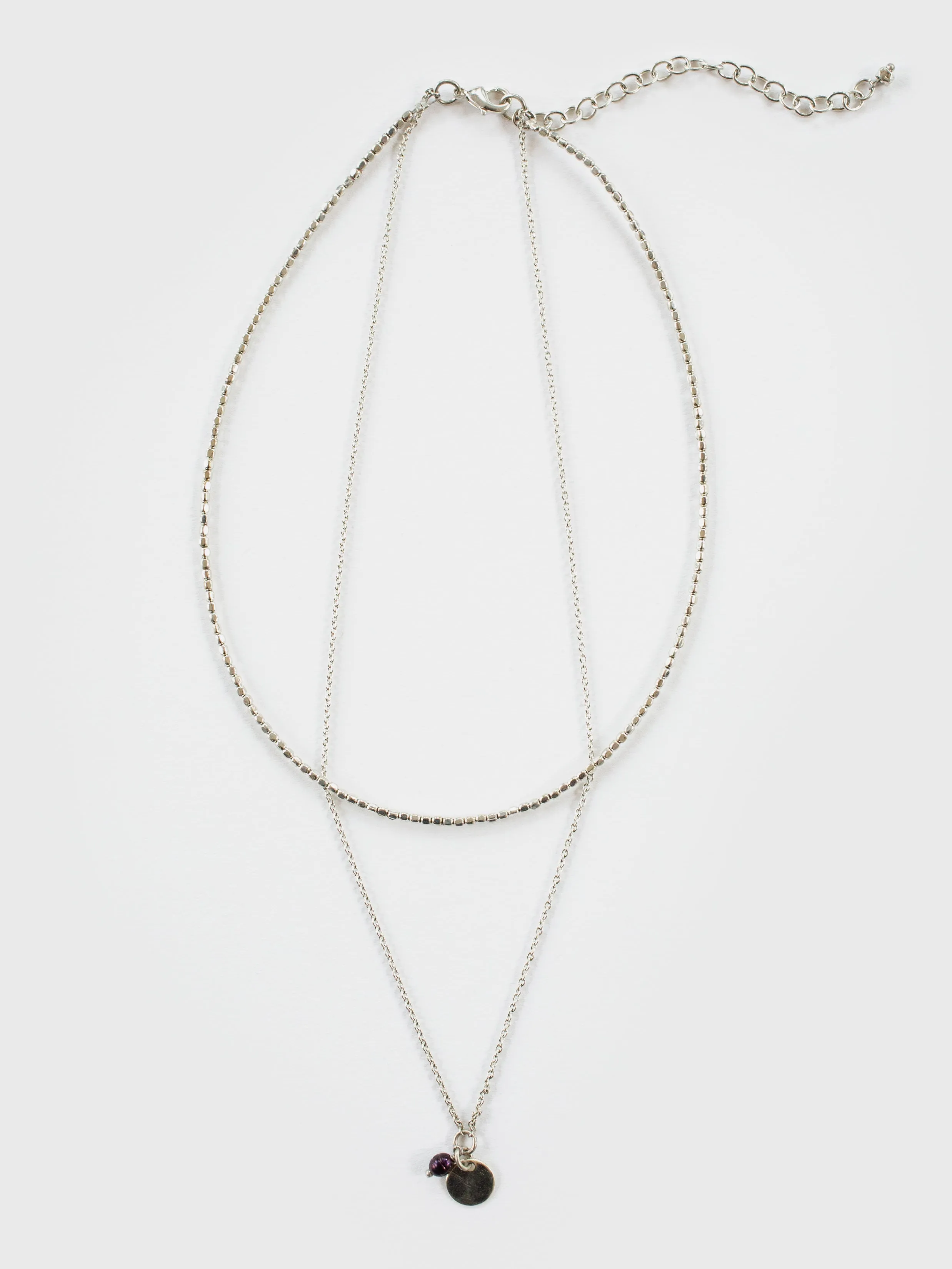 Talisman Layered Necklace - Silver sold by Mata Traders product image thumbnail 5