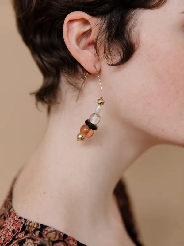 Mod Bead Earrings - Gold sold by Mata Traders