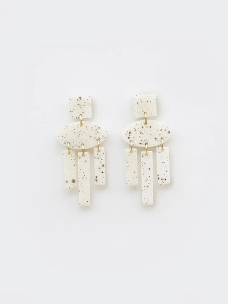 Dappled Shapes Earrings - White sold by Mata Traders product image thumbnail 4