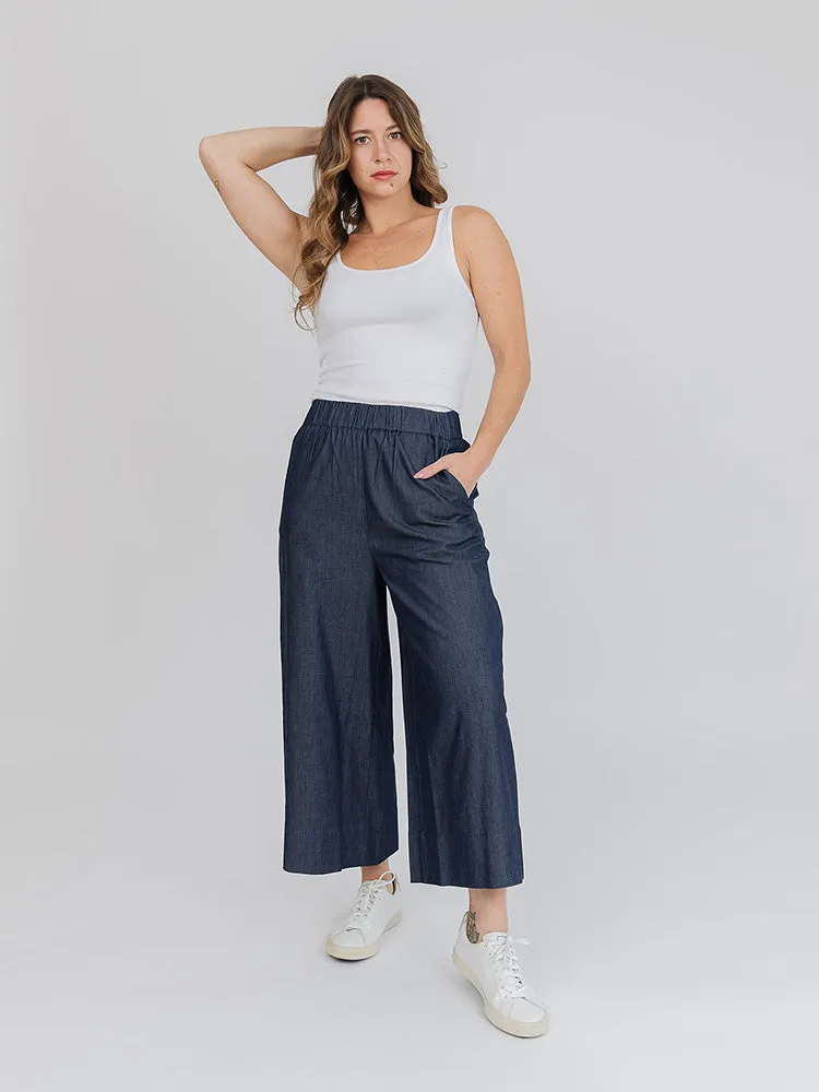 Cropped Rosie Pant - Blue Denim sold by Mata Traders product image thumbnail 2