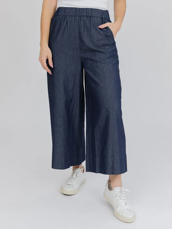 Cropped Rosie Pant - Blue Denim sold by Mata Traders
