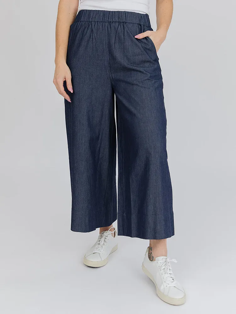 Cropped Rosie Pant - Blue Denim sold by Mata Traders