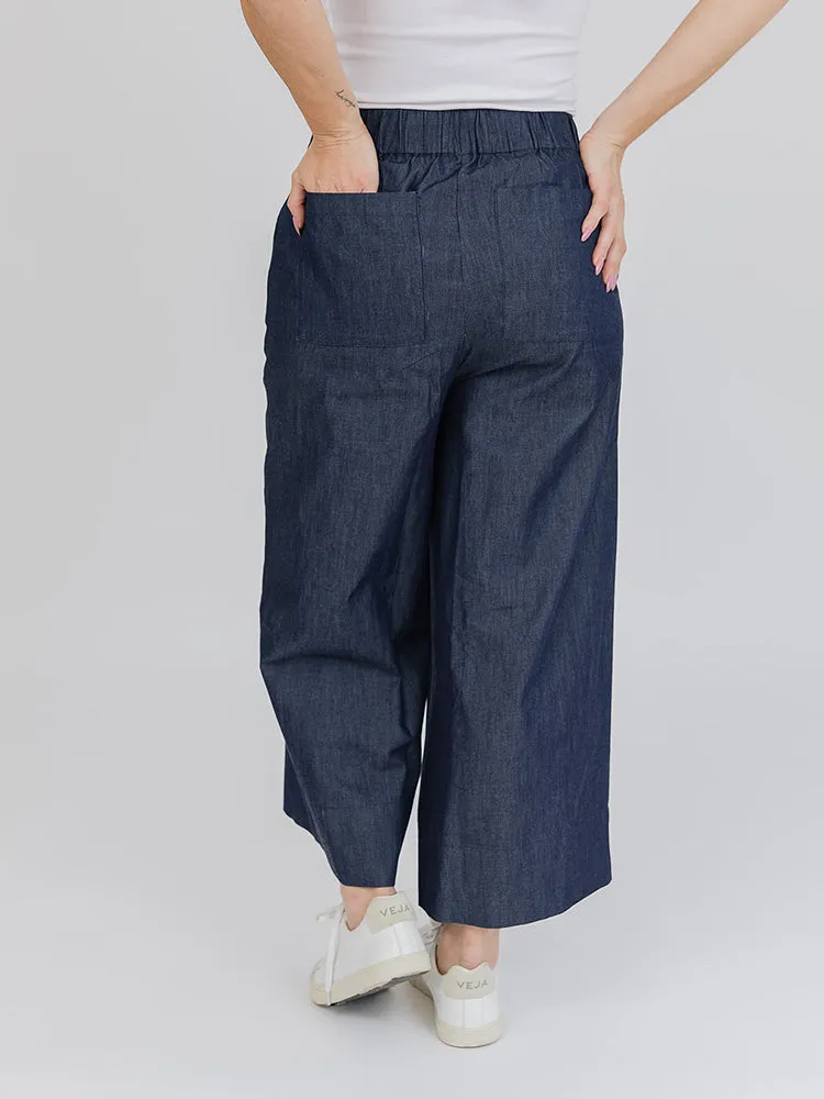 Cropped Rosie Pant - Blue Denim sold by Mata Traders product image thumbnail 3