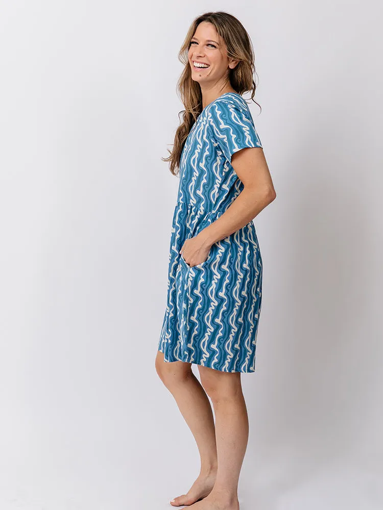 Serenade Dress - Blue Samudra sold by Mata Traders product image thumbnail 2