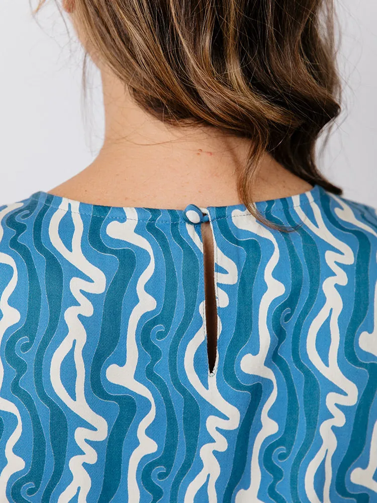 Serenade Dress - Blue Samudra sold by Mata Traders product image thumbnail 5