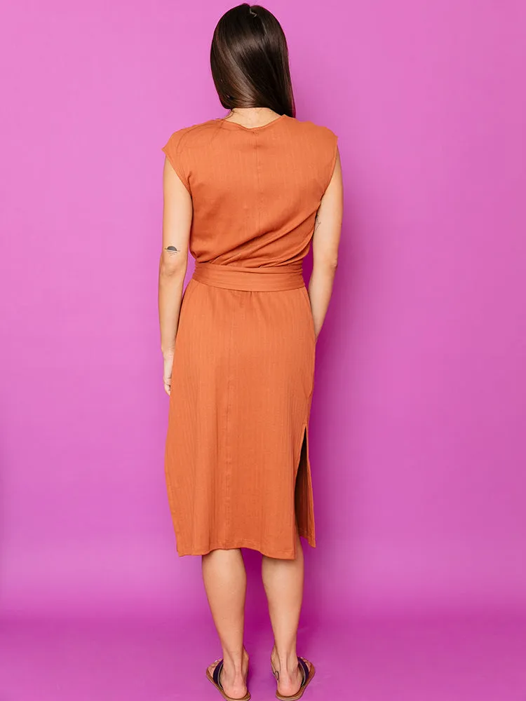 Sasha Shift Dress - Sandstone Rib Knit sold by Mata Traders product image thumbnail 4
