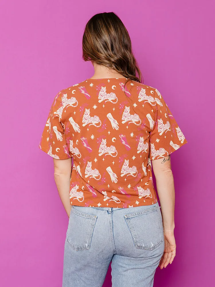 Marley Boxy Wrap Top - Orchid Tigress sold by Mata Traders product image thumbnail 5