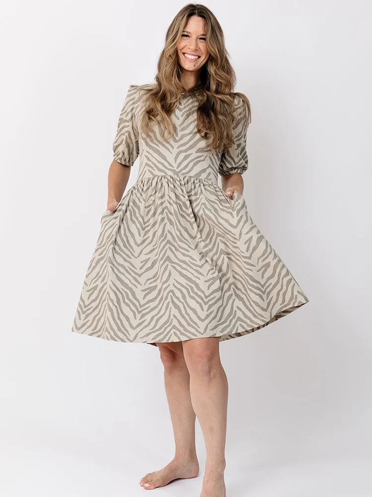 Inez Bubble Sleeve Dress - Savanna Stripe sold by Mata Traders product image thumbnail 5