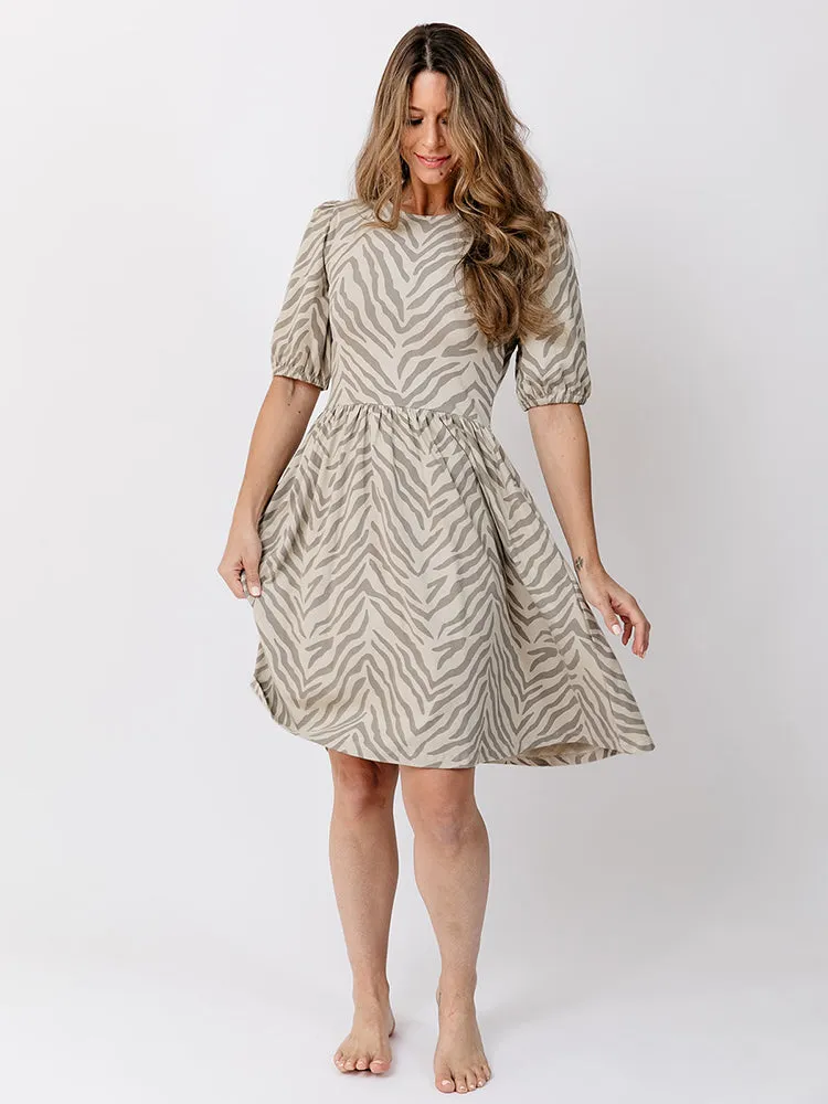 Inez Bubble Sleeve Dress - Savanna Stripe sold by Mata Traders product image thumbnail 3