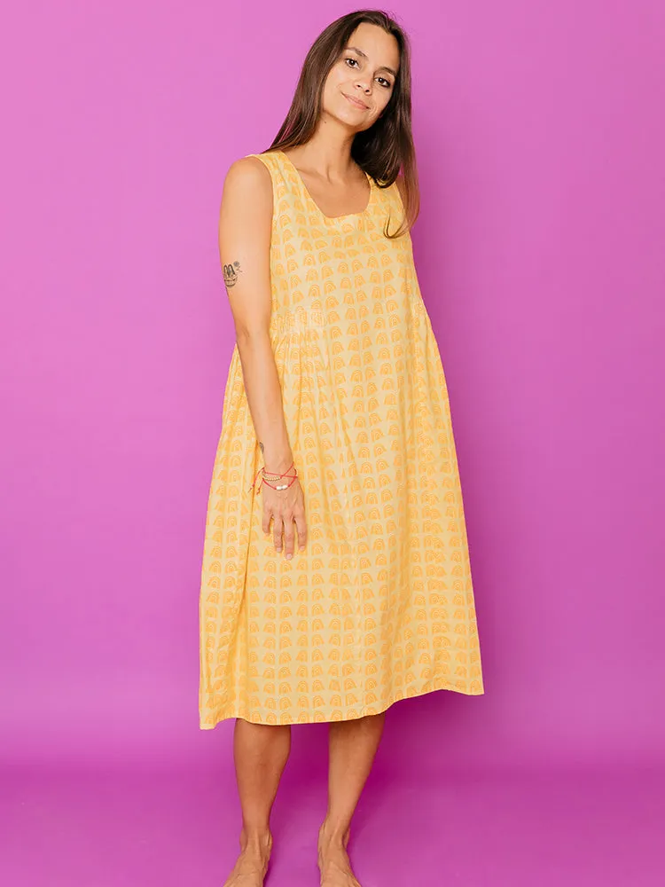 Melody Midi Dress - Sunny Stripes Yellow sold by Mata Traders product image thumbnail 2