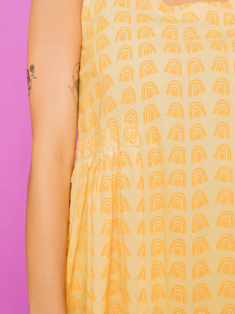 Melody Midi Dress - Sunny Stripes Yellow sold by Mata Traders product image thumbnail 3