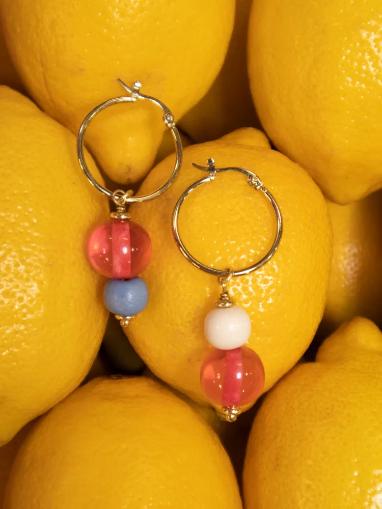 Mimi Resin Hoops - Poppy sold by Mata Traders product image thumbnail 2