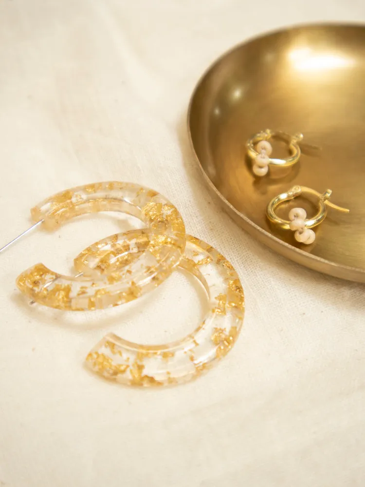 Goa Resin Hoops - Gold sold by Mata Traders product image thumbnail 3