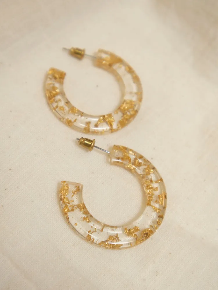 Goa Resin Hoops - Gold sold by Mata Traders product image thumbnail 4