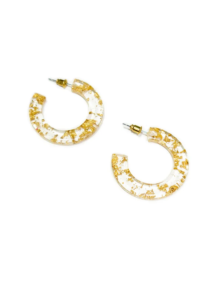 Goa Resin Hoops - Gold sold by Mata Traders product image thumbnail 2