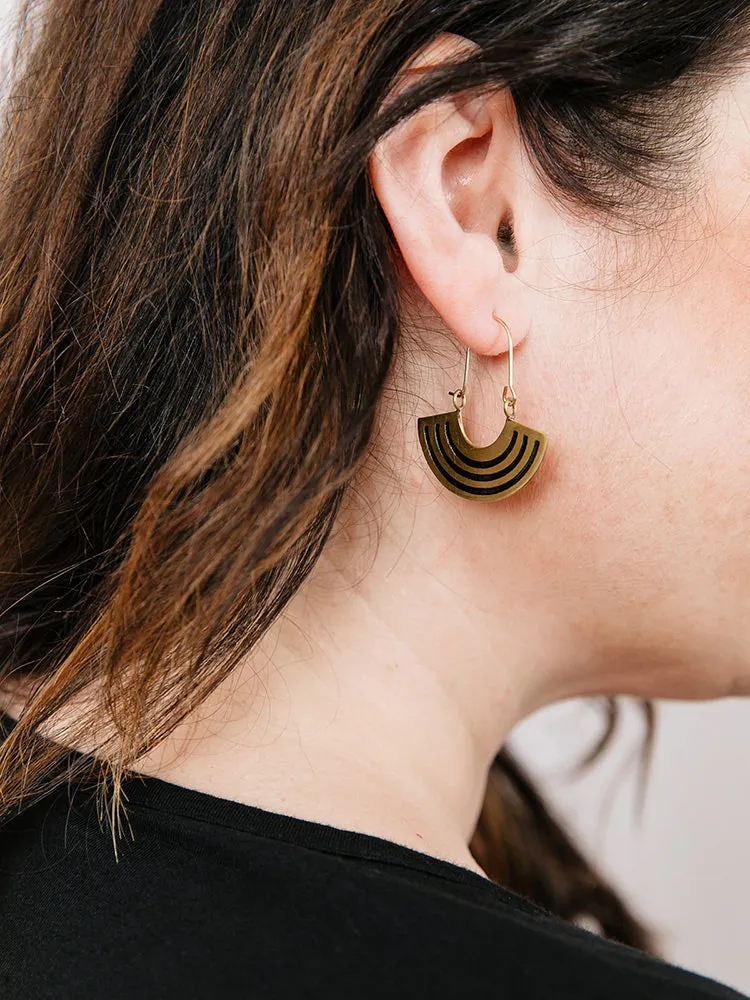 Petite Rainbow Earrings - Black sold by Mata Traders product image thumbnail 3