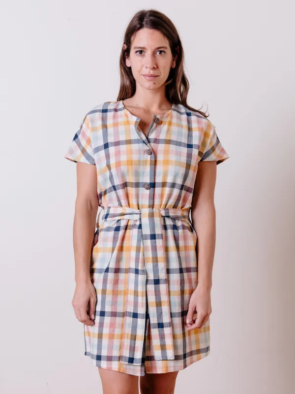 Renee Dress - Multi Gingham made by Mata Traders
