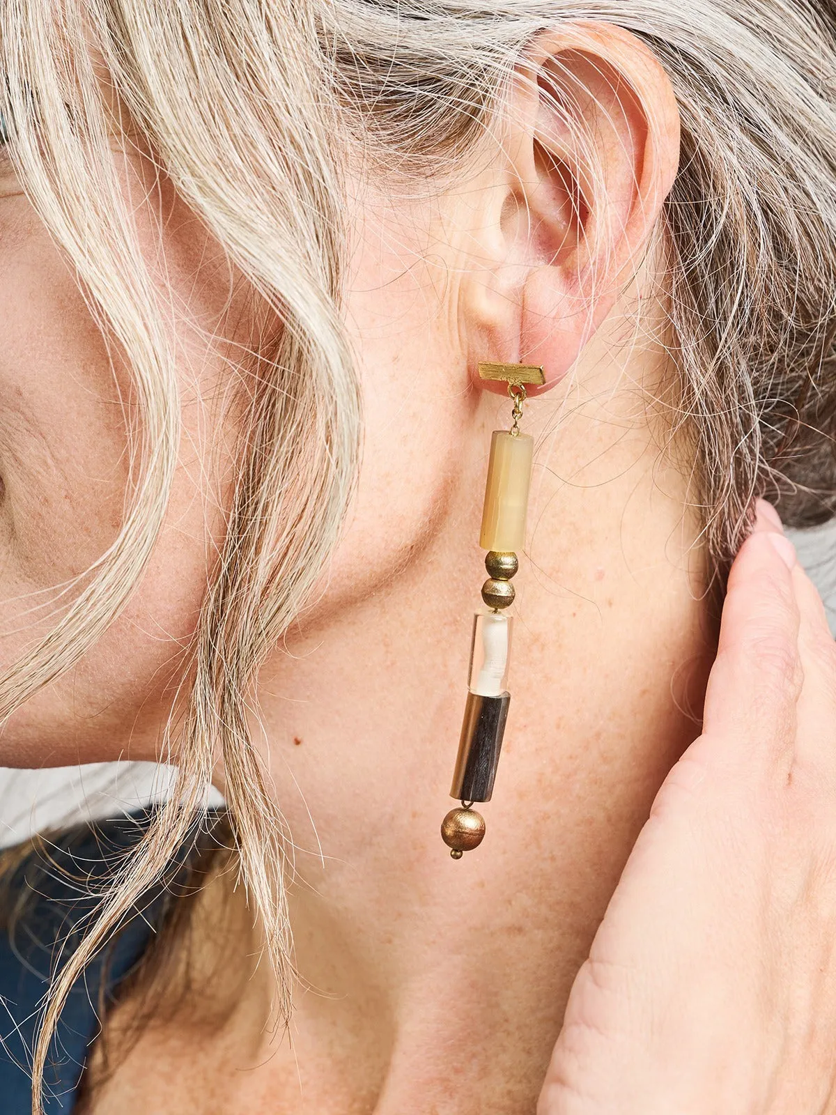 Josephine Earrings - Gold sold by Mata Traders product image thumbnail 2