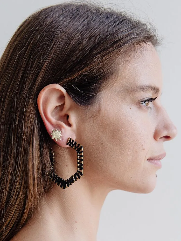 Piccadilly Earrings - Black sold by Mata Traders product image thumbnail 3
