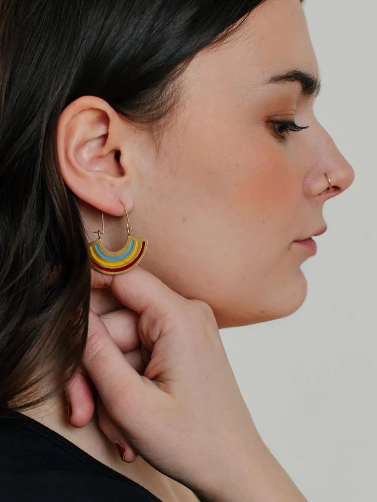 Petite Rainbow Earrings - Multi Color sold by Mata Traders product image thumbnail 2