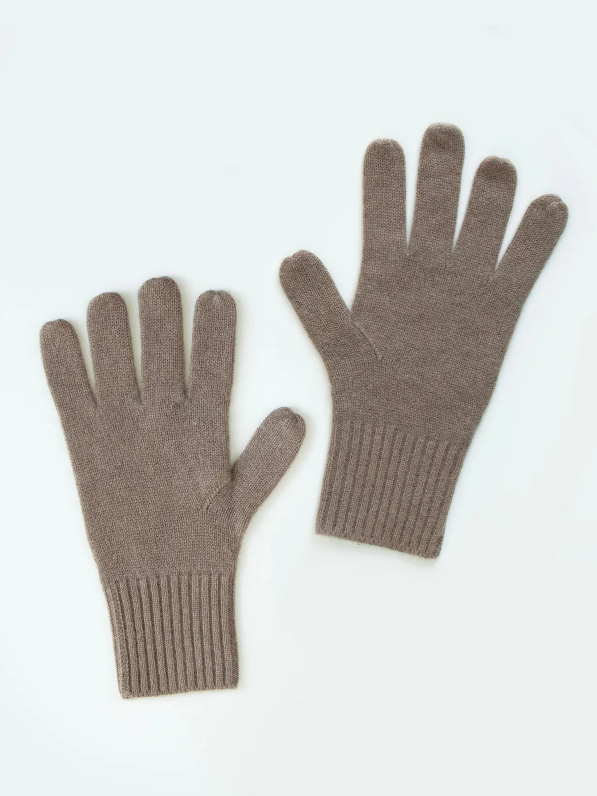Cashmere Gloves - Taupe Cashmere sold by Mata Traders