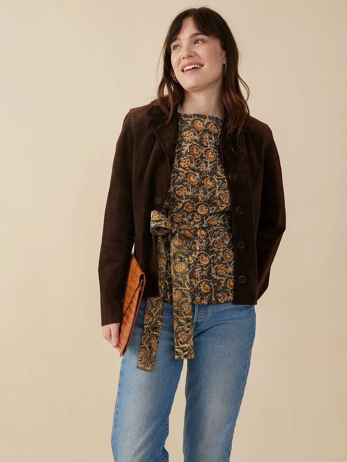 Ruth Top - Olive Kalamkari sold by Mata Traders product image thumbnail 4