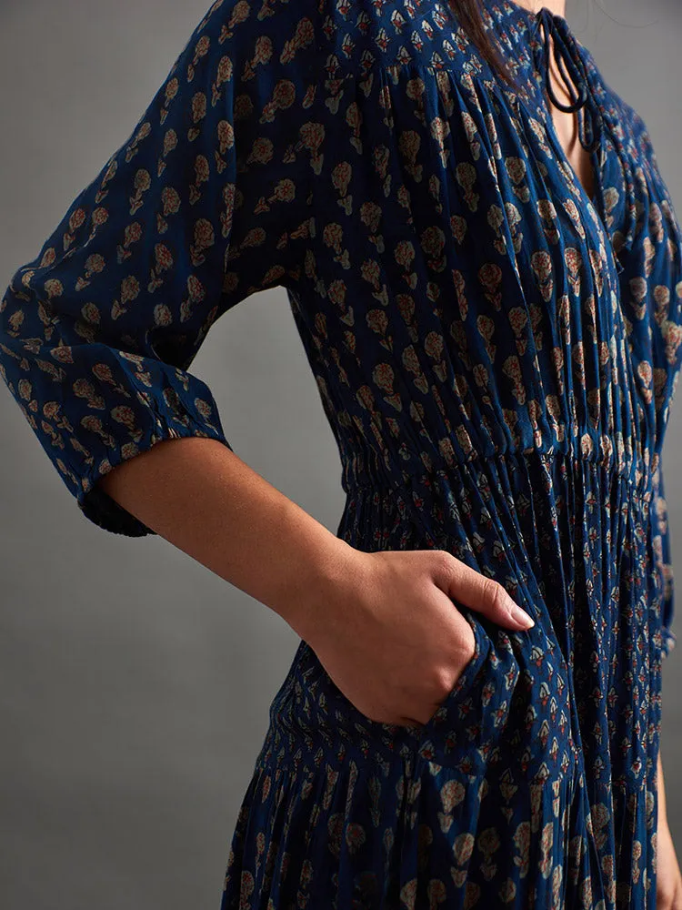 Adriana Dress - Midnight Floral Mix sold by Mata Traders product image thumbnail 4