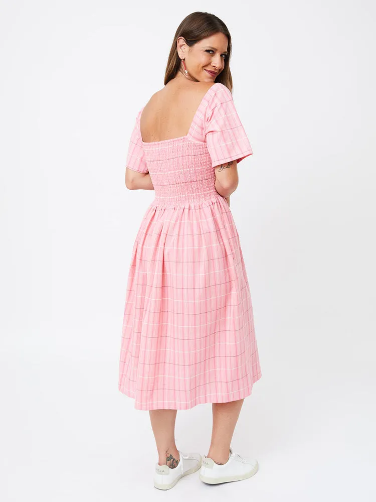 Teddy Dress - Pink Plaid sold by Mata Traders product image thumbnail 5