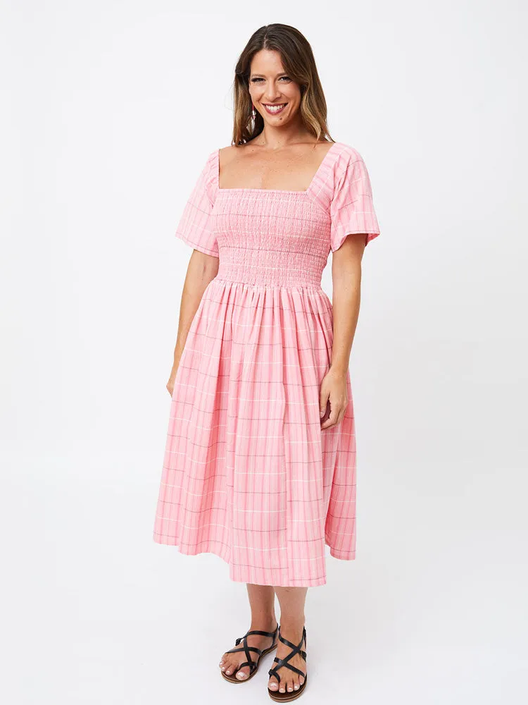 Teddy Dress - Pink Plaid sold by Mata Traders product image thumbnail 3