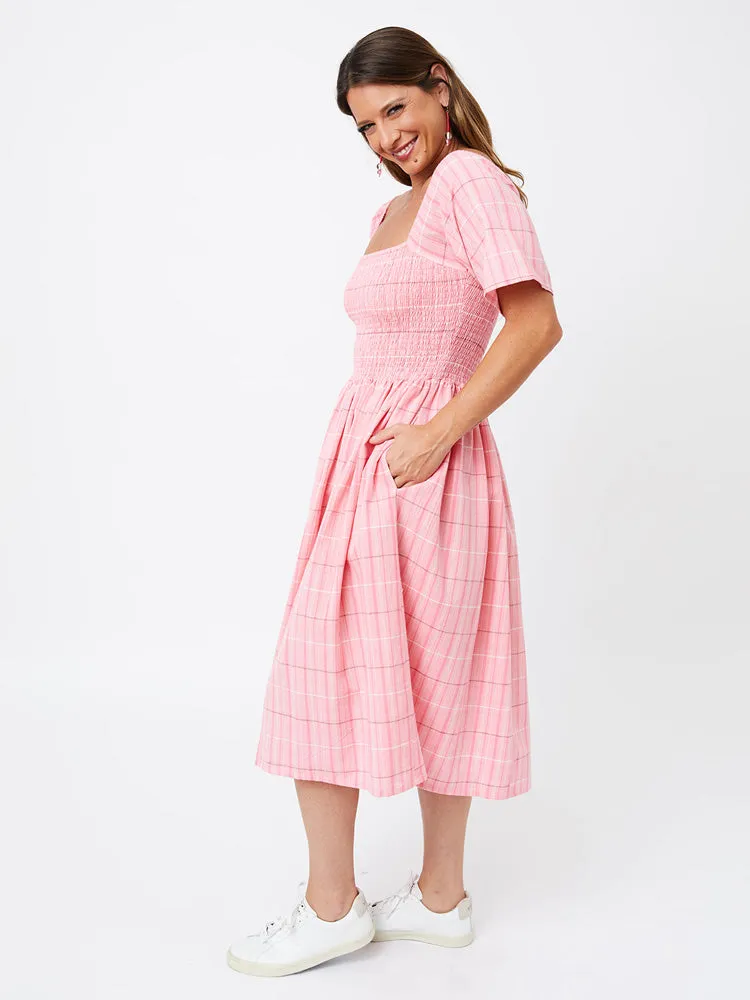 Teddy Dress - Pink Plaid sold by Mata Traders product image thumbnail 4