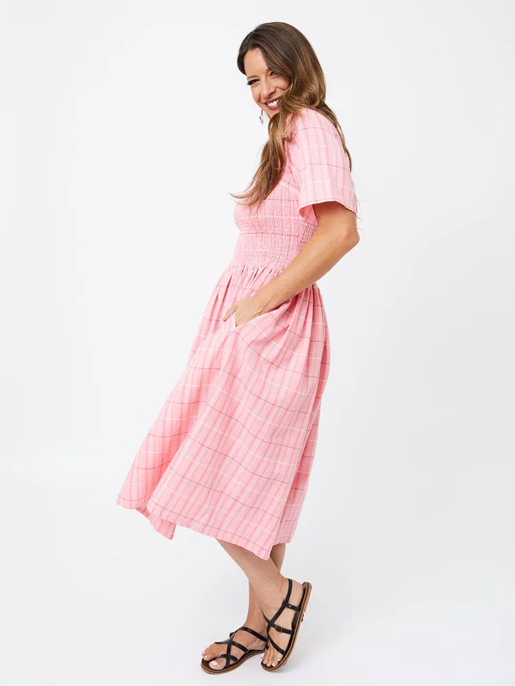 Teddy Dress - Pink Plaid sold by Mata Traders product image thumbnail 2