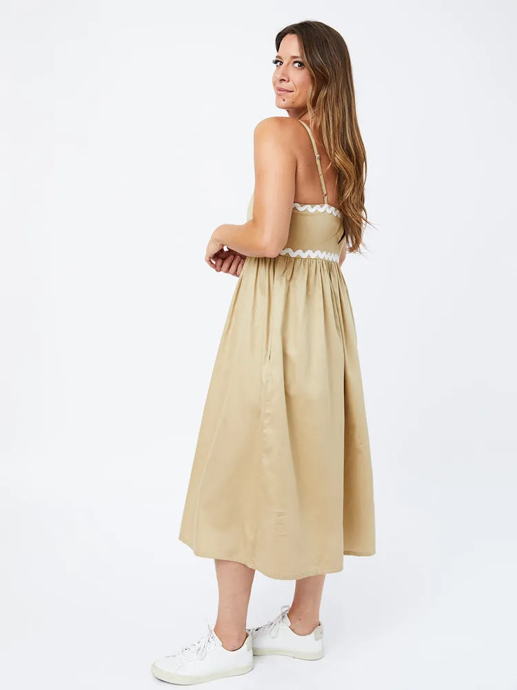 Sofia Midi Dress - Khaki sold by Mata Traders product image thumbnail 4