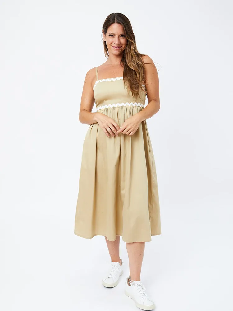 Sofia Midi Dress - Khaki sold by Mata Traders product image thumbnail 3