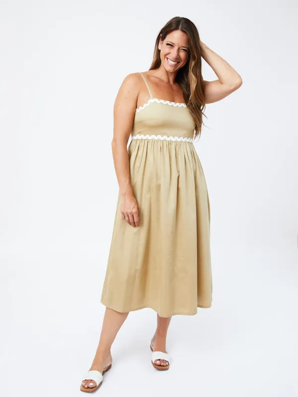 Sofia Midi Dress - Khaki made by Mata Traders