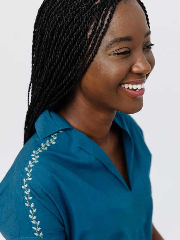 Chennai Mini Dress - Navy sold by Mata Traders