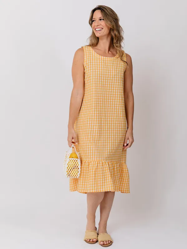 Piper Dress - Sorbet Gingham sold by Mata Traders
